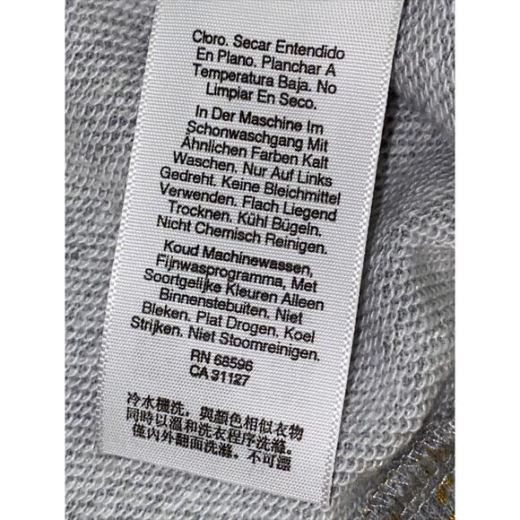 DKNY Women’s Long Sleeve Gray Gold Sweater Everywhere Sweatshirt XS Extra Small - Picture 6 of 10